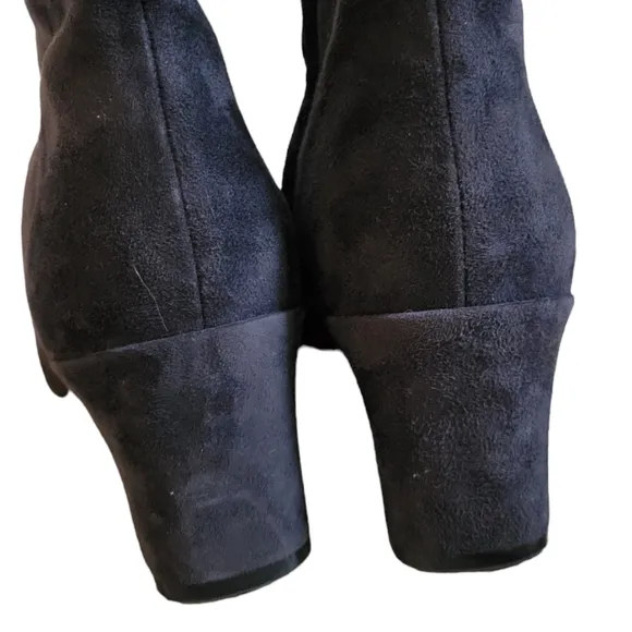 VINCE Suede Black Side Zip Booties 7