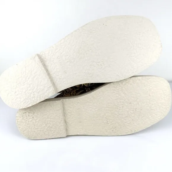 Vince Women's Morris Snakeskin Embossed Leather Thong Sandals Size 6