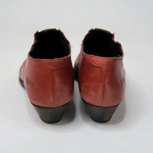 Vintage 90s Durango Red Leather Cowboy Boot Mules