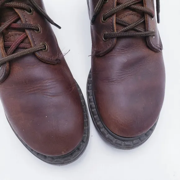 Vintage 90s Eastland Womens Size 8 Brown Leather Lace Up Ankle Boots