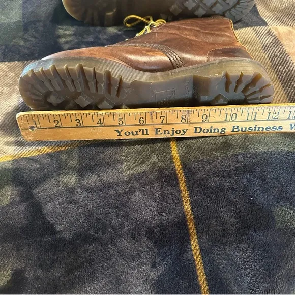 vintage • dr martens doc england MIE rare 90's boots 1460 tan analaline brown