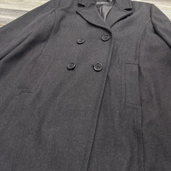 Vintage Forecaster of Boston Wool Blend Coat Double Breasted Long Blazer Plus 18