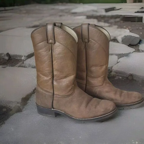 Vintage Larado Cowboy Boots Brown Leather Western Shoes Men's Size 10