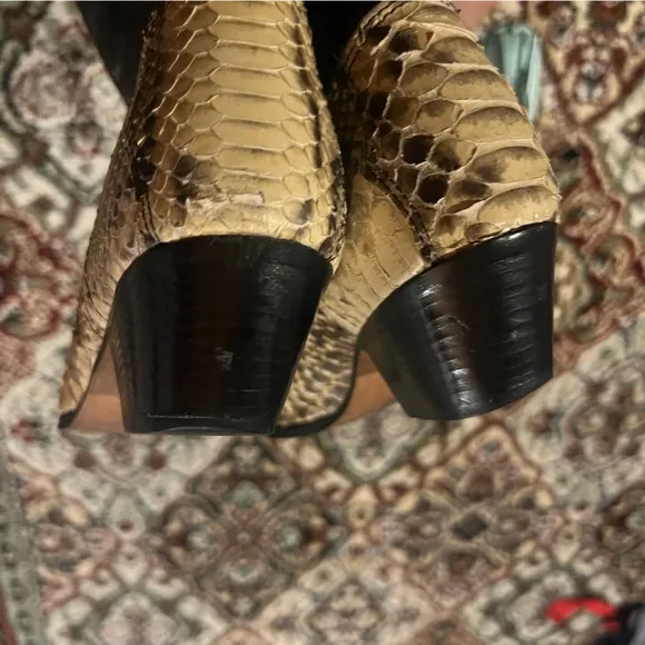 Vintage Leather Snakeskin Cowboy Boots snake rare western 90s