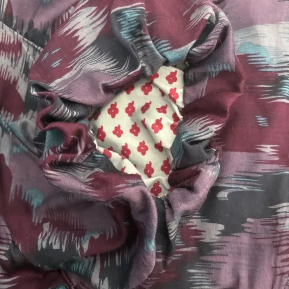Vintage Marc by Marc Jacobs Abstract Print Puff Sleeve Peter Pan Collar Dress 8