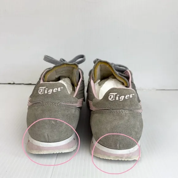 Vintage Onitsuka Tiger by Asics Nylon Suede Pink Grey Athletic Sneakers