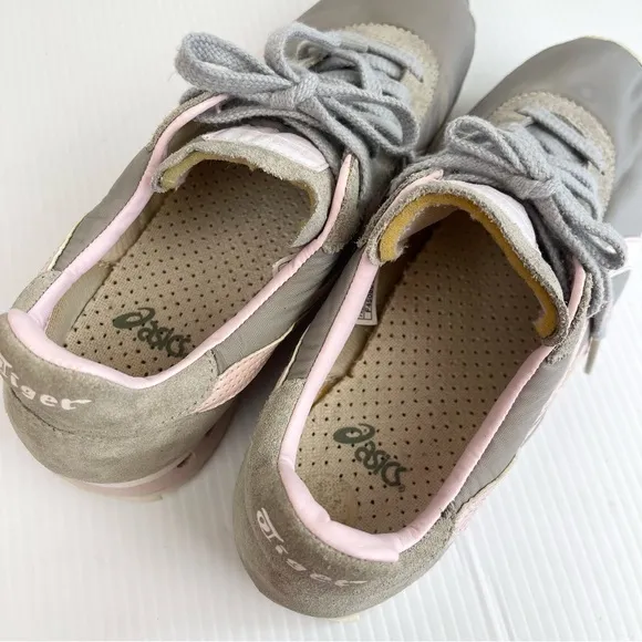 Vintage Onitsuka Tiger by Asics Nylon Suede Pink Grey Athletic Sneakers