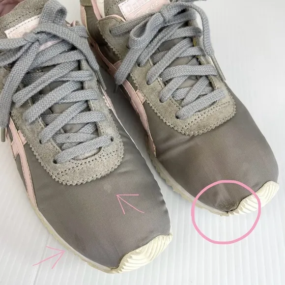 Vintage Onitsuka Tiger by Asics Nylon Suede Pink Grey Athletic Sneakers