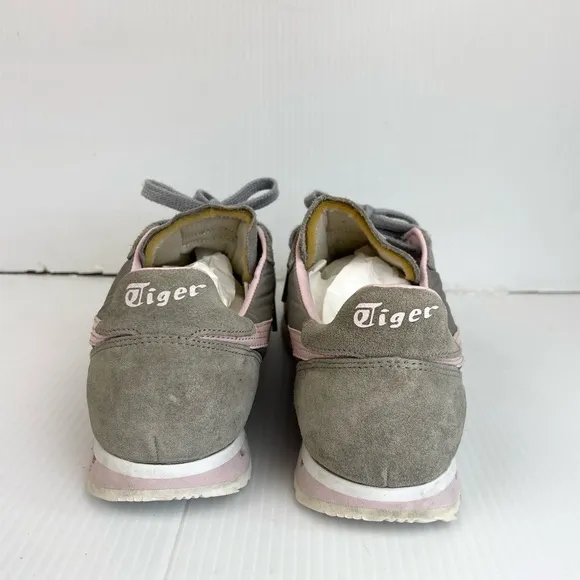 Vintage Onitsuka Tiger by Asics Nylon Suede Pink Grey Athletic Sneakers