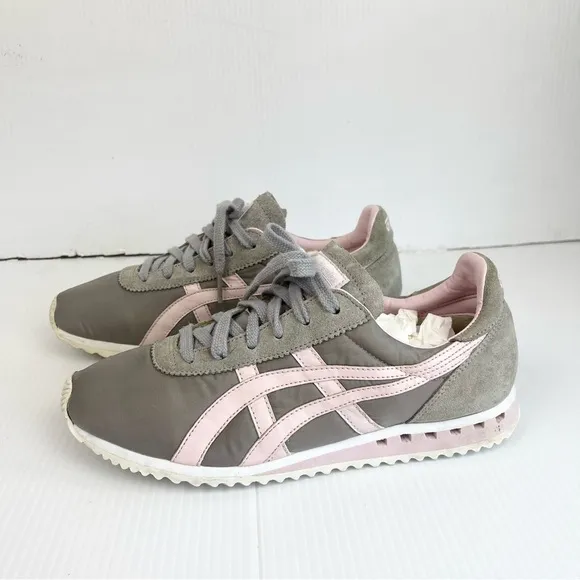 Vintage Onitsuka Tiger by Asics Nylon Suede Pink Grey Athletic Sneakers