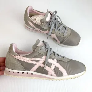 Vintage Onitsuka Tiger by Asics Nylon Suede Pink Grey Athletic Sneakers