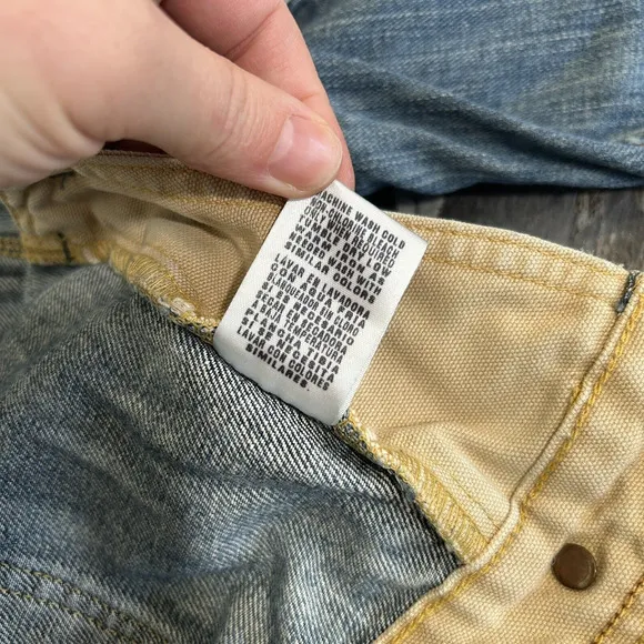Vintage Ralph Lauren Mens Jeans 38x30 100% Cotton Ayton Carpenter Blue Relaxed