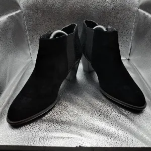 Vionic Black Leather Ankle Boots Woman's Size 9.5