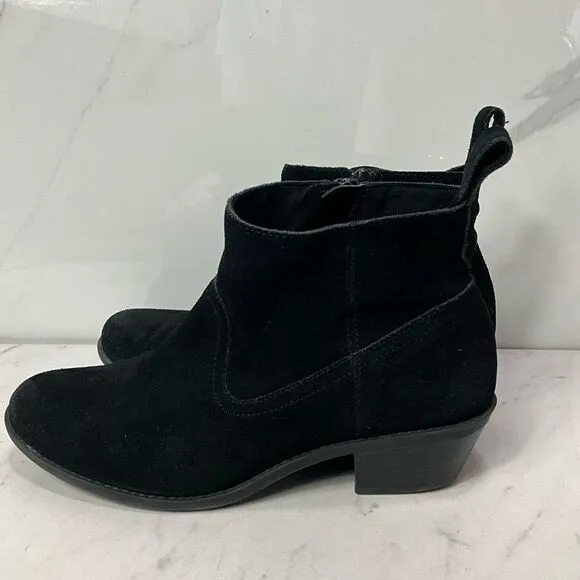 VIONIC Black Suede Leather Ankle Boots