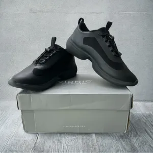 Vionic Guinn Shoes Sneakers Black Waterproof Ripstop Bungee Lace Women’s Size 7
