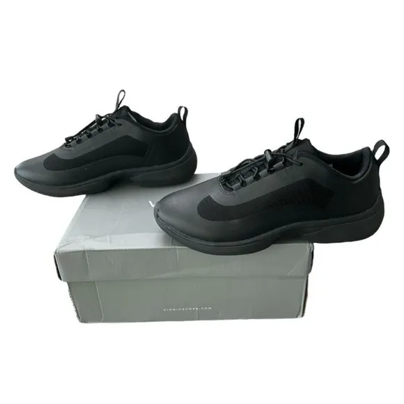 Vionic Guinn Shoes Sneakers Black Waterproof Ripstop Bungee Lace Women’s Size 7