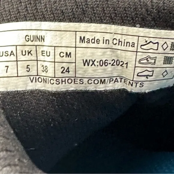 Vionic Guinn Shoes Sneakers Black Waterproof Ripstop Bungee Lace Women’s Size 7