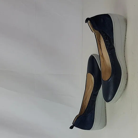 Vionic Jacey Wedge Slip-Ons Blue Navy Women's Shoes