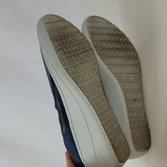 Vionic Jacey Wedge Slip-Ons Blue Navy Women's Shoes