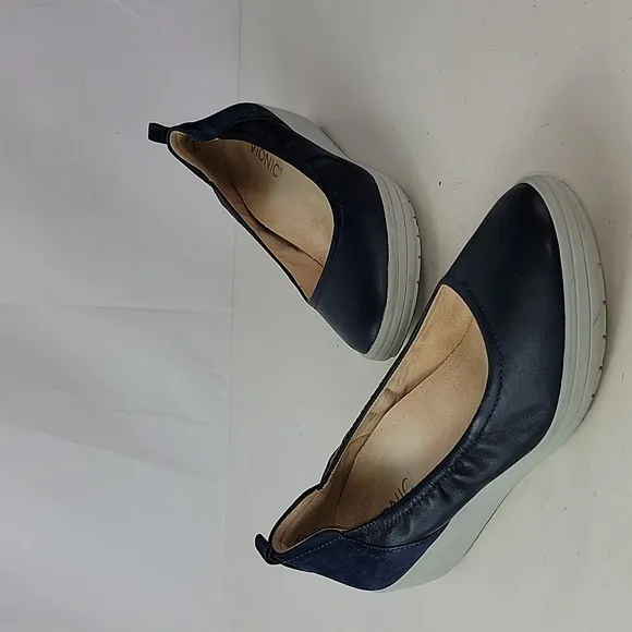 Vionic Jacey Wedge Slip-Ons Blue Navy Women's Shoes