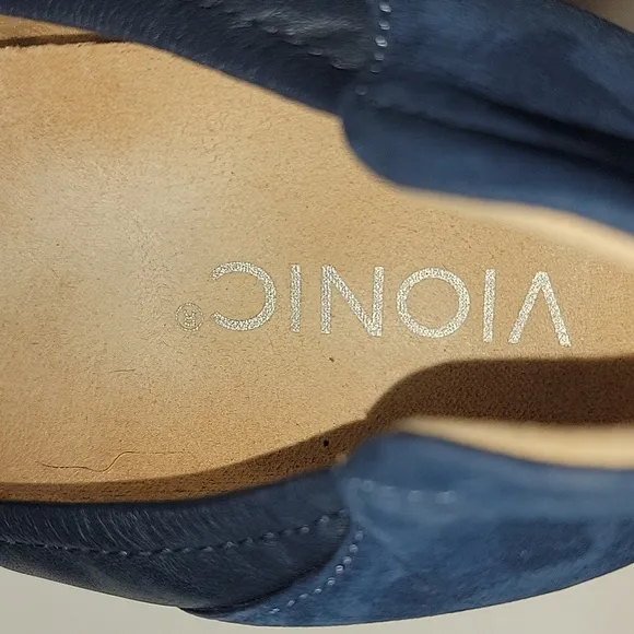 Vionic Jacey Wedge Slip-Ons Blue Navy Women's Shoes