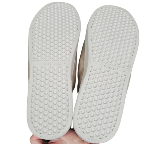 VIONIC Jean Tan Suede Comfort Slip On Elastic Sneakers Women's 10