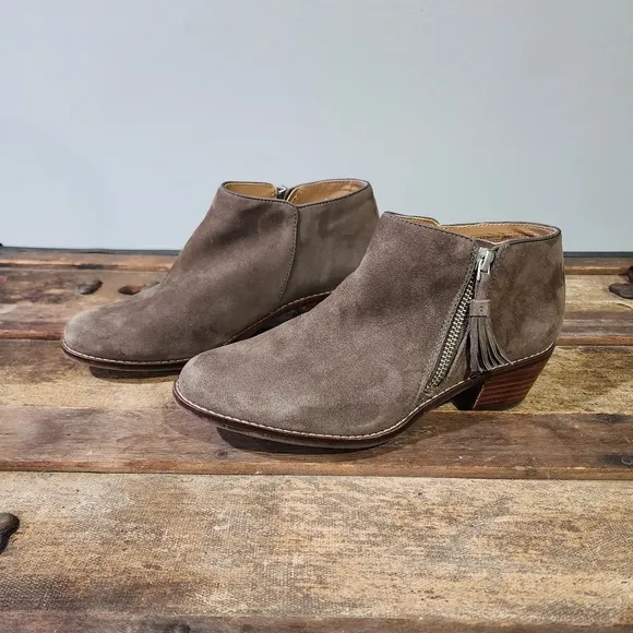 Vionic Joy Serena Weather Resistant Suede Chelsea Boots with Tassled Side Zipper