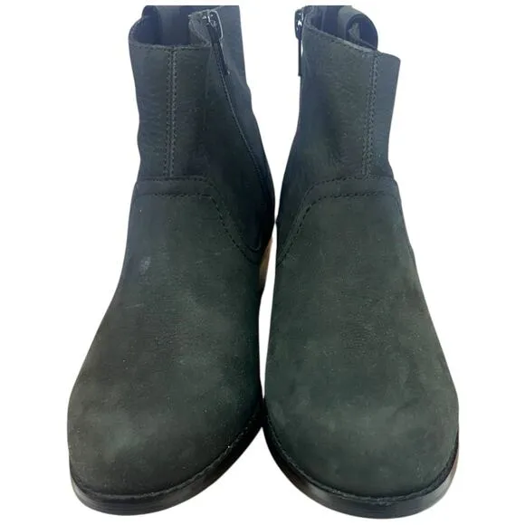 Vionic Roselyn Ankle Boots Women's Size 7 Black Leather Weather Resistant