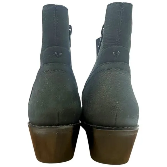Vionic Roselyn Ankle Boots Women's Size 7 Black Leather Weather Resistant