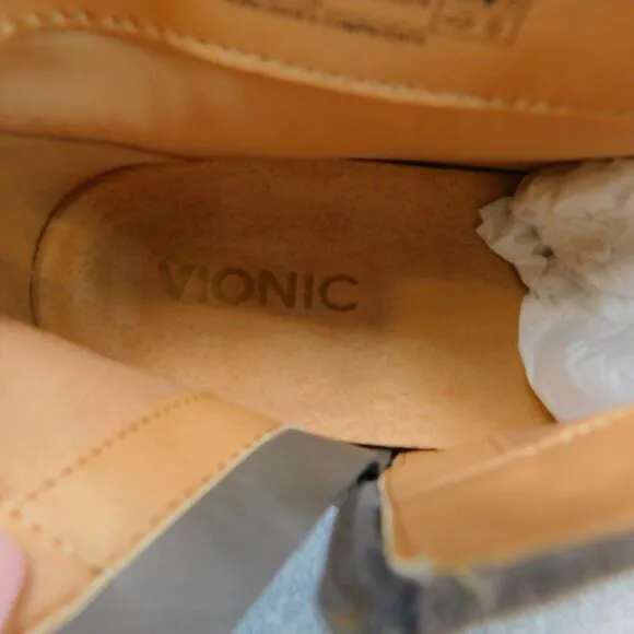 Vionic Women's Joy Zadie Ankle Boot Suede Griege Taupe Tan Block Heel Size 9.5