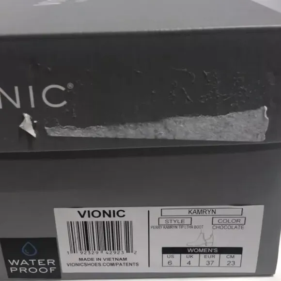 Vionic Women’s Kamryn, Chocolate Ankle Boots, Size 6M