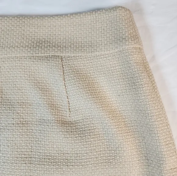 Vivienne Tam Textured Wool Beige Mini Skirt Size 8