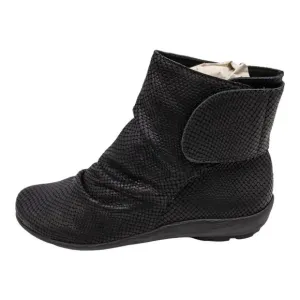 Walking Cradles Black Harlow Soft Leather Ankle Boots 8.5 Women's