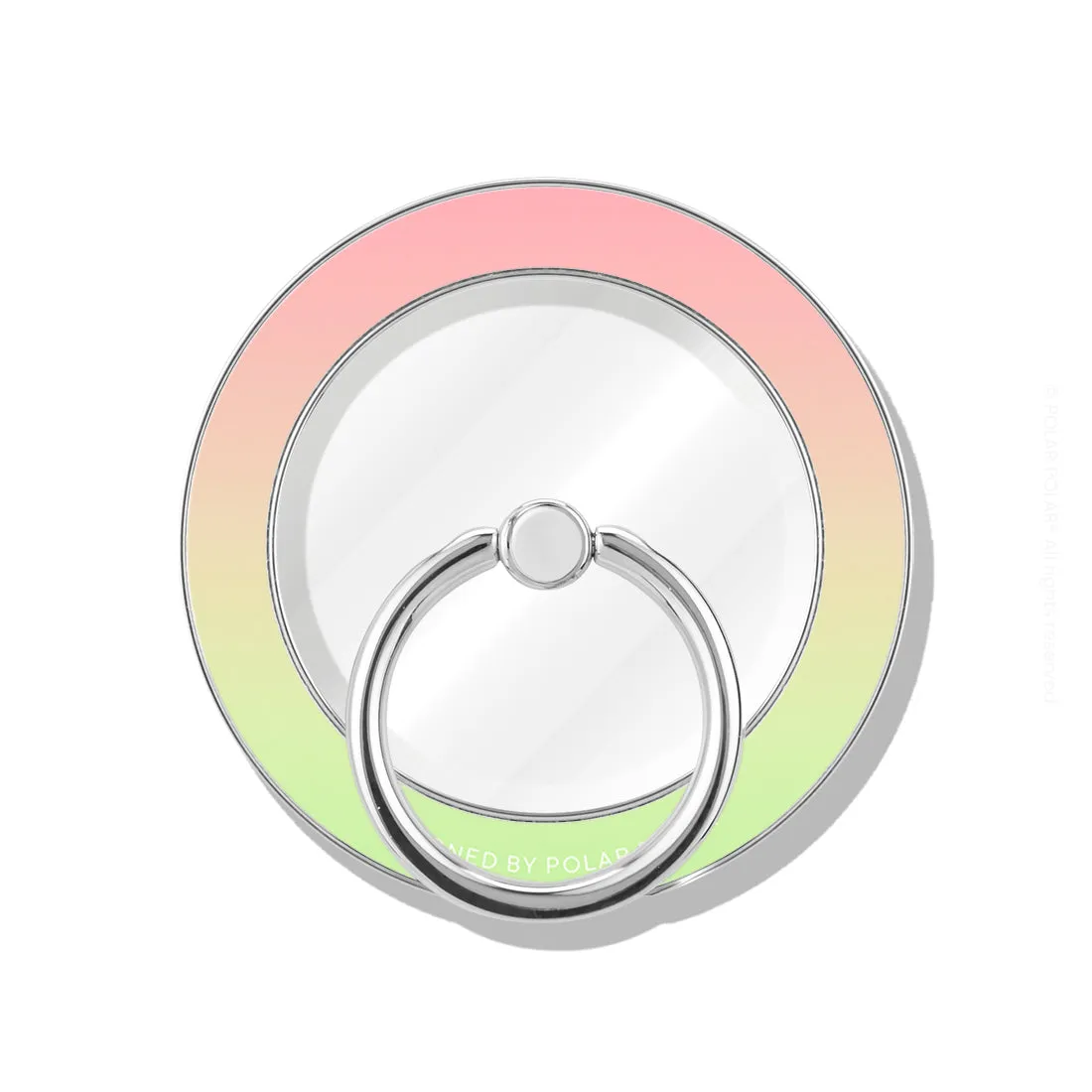 Watermelon Pastel - Silver MagSafe Phone Grip and Ring Holder Stand