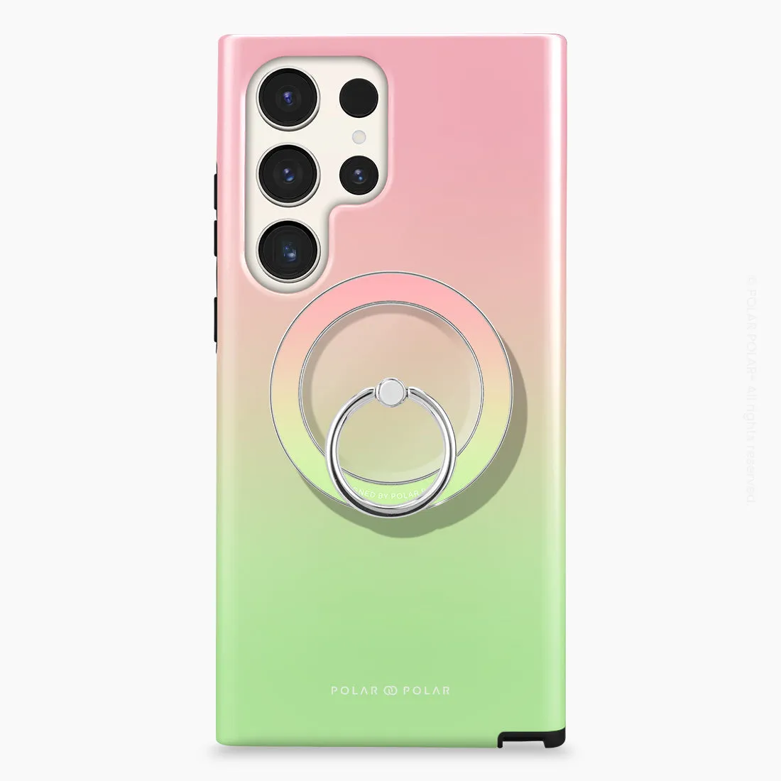 Watermelon Pastel - Silver MagSafe Phone Grip and Ring Holder Stand