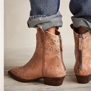 We The Free Wesley Bandana Printed Ankle Boots Size 39.5 New without Box