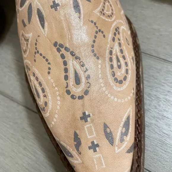 We The Free Wesley Bandana Printed Ankle Boots Size 39.5 New without Box