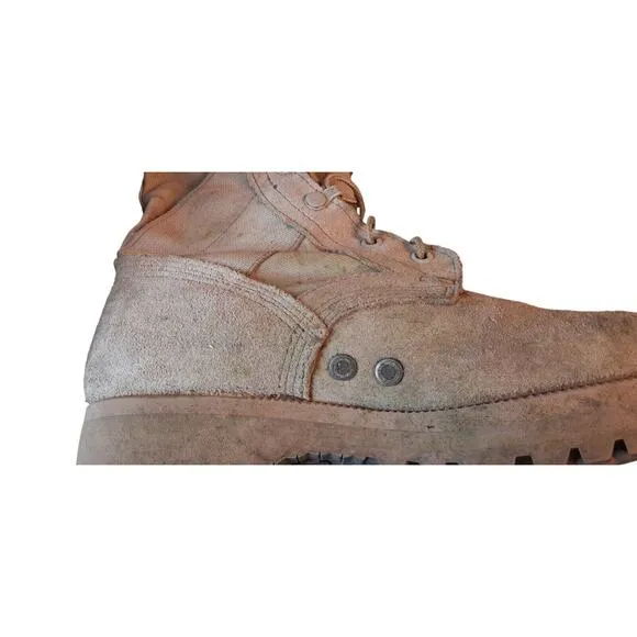 Wellco Desert Tan Military Hot Weather Combat Boots With Vibram Sole 5 1/2 XL