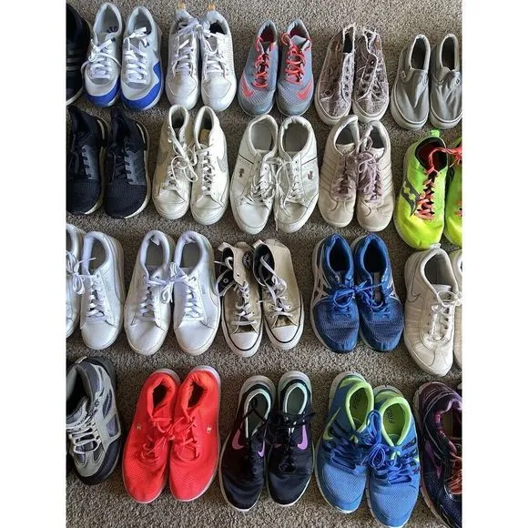 Wholesale Lot 10 Shoes Nike Adidas Vans ASICS Puma Sneakers Cleats Mixed sizes