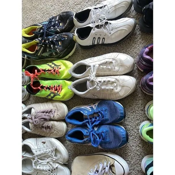 Wholesale Lot 10 Shoes Nike Adidas Vans ASICS Puma Sneakers Cleats Mixed sizes