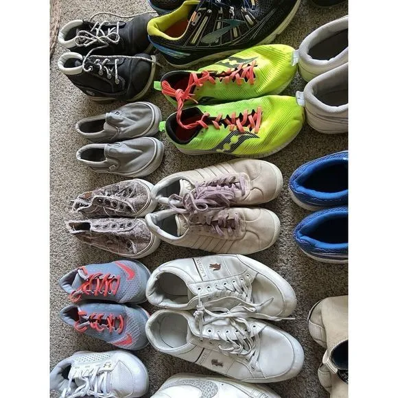 Wholesale Lot 10 Shoes Nike Adidas Vans ASICS Puma Sneakers Cleats Mixed sizes