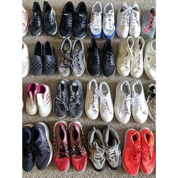 Wholesale Lot 10 Shoes Nike Adidas Vans ASICS Puma Sneakers Cleats Mixed sizes