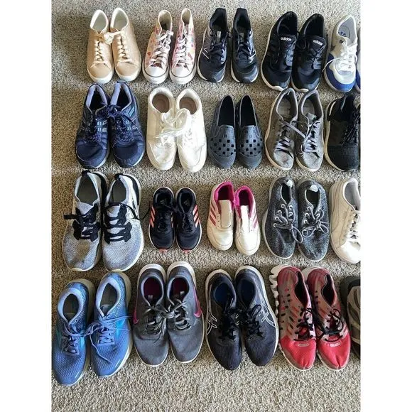 Wholesale Lot 10 Shoes Nike Adidas Vans ASICS Puma Sneakers Cleats Mixed sizes
