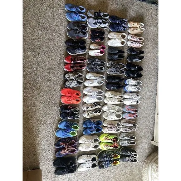 Wholesale Lot 10 Shoes Nike Adidas Vans ASICS Puma Sneakers Cleats Mixed sizes
