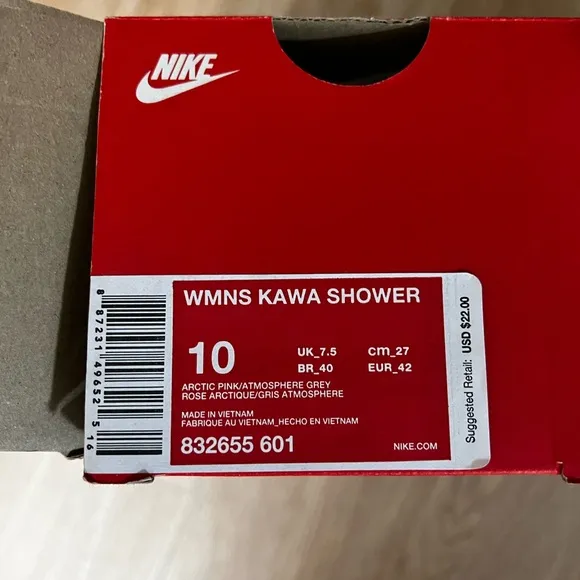 WMNS NIKE KAWA SHOWER SANDALSSWOOSH LIGHT BUBBLE GUM BABY PINKS WATER RUBBERS