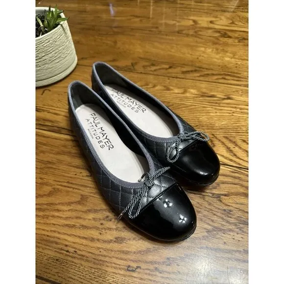 Woman’s PAUL MAYER - BEST QUILTED LEATHER BALLET FLAT 6 1/2 B $225 Retail