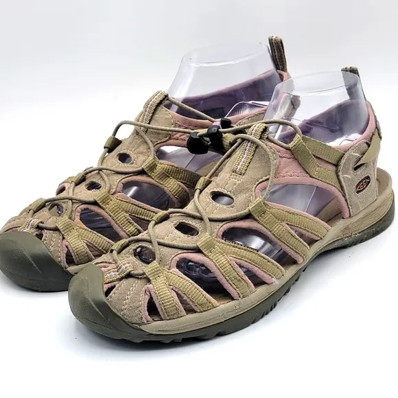 Women's Keen Whisper Tan and Pink Outdoor Sandals SIZE