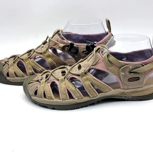Women's Keen Whisper Tan and Pink Outdoor Sandals SIZE