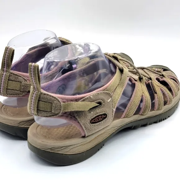 Women's Keen Whisper Tan and Pink Outdoor Sandals SIZE