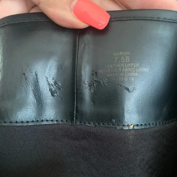 Womens Ralph Lauren Marion Black Leather Boots Size 7.5